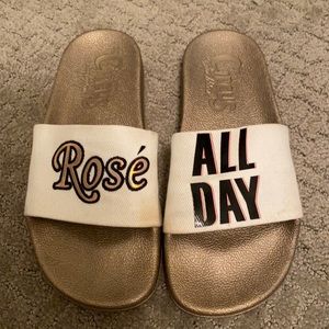 Women’s “Rosé all day” slides